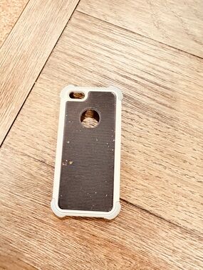 Protective Black and White Rugged Phone Case - Compatible Cell Phone Accessory